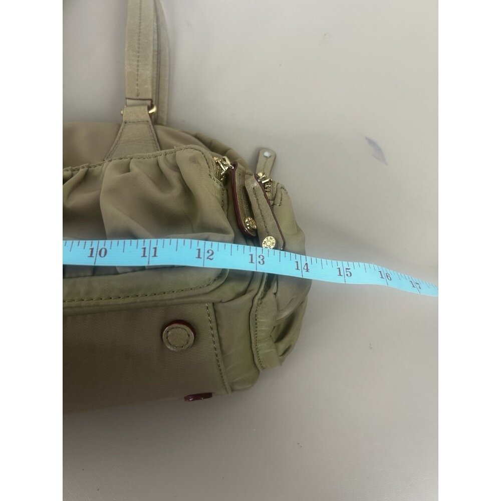 MZ Wallace Bedford Nylon Leather Beige Tan Alice Shoulder Bag - Picture 13 of 16